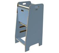 Torre di apprendimento in legno extra sicura | Utensile da cucina Montessori | Piattaforma regolabile | Kitchen Helper | Mobili da cucina sicuri | Scala da cucina integrata (blu)