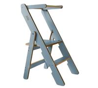 Torre di apprendimento pieghevole in legno, torre di apprendimento pieghevole, torre da cucina in legno, utensile da cucina pieghevole, torre educativa Montessori, piccola torre didattica (blu)