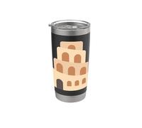 Torre di Babele Bibbia Bicchiere termico in acciaio inox doppia parete