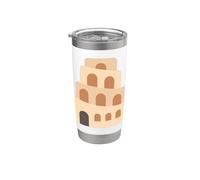 Torre di Babele Bibbia Bicchiere termico in acciaio inox doppia parete