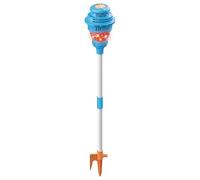 Torre di bolle, Macchina per bolle e giocattolo spray 2 in 1, Supporto per lampione con luci e suoni soffusi, Altezza regolabile per bambini, Blu, Torcia da 36, 22-40, 94 pollici