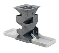 Torre di dadi pieghevole con doppi vassoi, portatile stampa 3D pieghevole DND dadi Rolling Tower per draghi e dungeons D&D giochi di ruolo da tavolo grigio+bianco