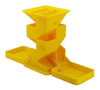 Torre di dadi pieghevole con doppio vassoio, portatile, stampa 3D, torre pieghevole per dadi DND per draghi e dungeon, giochi di ruolo da tavolo, giallo