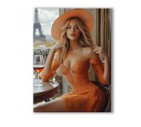 Torre di Ferro Dipingi con i Numeri Adulti Ragazza Paint by Numbers, Colorare con i Numeri Adulti con Telaio, Kit di Pittura Acrilica Fai da Te per Principianti, Decora la Casa Regalo 100x150cm 0R-732