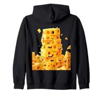 Torre di Formaggio Allegra per Amanti del Formaggio Felpa con Cappuccio