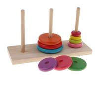 torre di legno di hanoi puzzle giocattolo casa gioco bambini regalo tradizionale