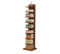 Torre di libri con schienale verticale, 9 livelli, libreria fluttuante, libreria alta stretta, salvaspazio, da terra, libro per ufficio casa, finitura marrone scuro