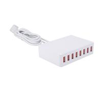 Torre di ricarica USB multipla, compatibile con Qualcomm Quick Charge 3.0, sicura e portatile per la ricarica simultanea di piÃ¹ dispositivi, 50 W, 6