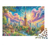 Torre di Tokyo Puzzle 1000 Pezzi, Jigsaw Puzzle Ad Alta Difficoltà Regali Per Adulti E Adolescenti, Home Giochi 52x38cm/1000pcs