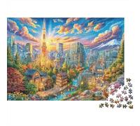 Torre di Tokyo Puzzle 1000 Pezzi, Jigsaw Puzzle Ad Alta Difficoltà Regali Per Adulti E Adolescenti, Home Giochi 38x26cm/1000pcs