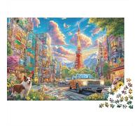 Torre di Tokyo Puzzle 1000 Pezzi, Jigsaw Puzzle Difficili Per Adulti E Ragazzi Dai 14 Anni in Su, Home Giochi Puzzle 38x26cm/1000pcs