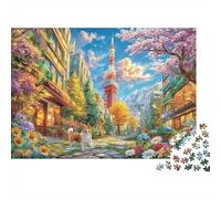 Torre di Tokyo Puzzle 1000 Pezzi, Jigsaw Puzzle Difficili Per Adulti E Ragazzi Dai 14 Anni in Su, Home Giochi Puzzle 38x26cm/1000pcs