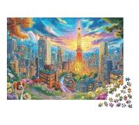 Torre di Tokyo Puzzle 1000 Pezzi, Jigsaw Puzzle Per Adulti E Ragazzi Dai 14 Anni in Su, Giochi Stimolanti Per Tutta La Famiglia 52x38cm/1000pcs