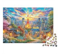 Torre di Tokyo Puzzle 1000 Pezzi, Jigsaw Puzzle Per Adulti E Ragazzi Dai 14 Anni in Su, Gioco Di Puzzle 52x38cm/1000pcs