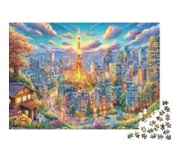 Torre di Tokyo Puzzle 1000 Pezzi, Jigsaw Puzzle Per Adulti E Ragazzi Dai 14 Anni in Su, Gioco Di Puzzle 70x50cm/1000pcs