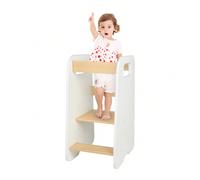 Torre didattica/torre di osservazione Montessori in legno - torre educativa per bambini - regolabile in 3 altezze, superficie antiscivolo, piedini antiribaltamento, metodo Montessori - dai 12 mesi TOR