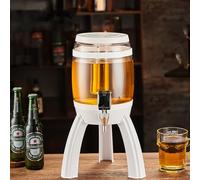 Torre dispenser di birra da 3 litri con supporto staccabile per mimosa e bevande, design luminoso trasparente