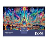 Torre Eiffel 1000 Pezzi Insieme Di Puzzle Complesso Per Sfida Estremamente Difficile Psychedelic Paris Torre Eiffel adattato Per Dopo La Scuola E Puzzle Meglio Classificati 70x50cm/1000pcs