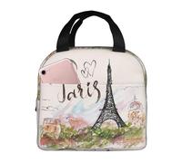 Torre Eiffel Borsa per il pranzo, borsa termica portatile, borsa da picnic, borsa da lavoro, borsa per conservare la freschezza del campeggio