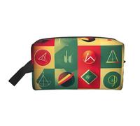 Torre Eiffel con ombrello rosso stampa borsa - borsa da viaggio per cosmetici, kit dopp, organizer per articoli da toeletta, borsa portatile con cerniera, Scuola Matematica Simboli, taglia unica