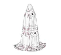 Torre Eiffel con Parigi Coppia Viaggio Fiori Floreale Cappuccio Mantello per Adolescenti Strega Vampiro Cosplay Party Halloween Natale Stampato Lungo Mantello