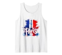 Torre Eiffel della Bandiera Francese Parigi Canotta