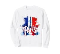 Torre Eiffel della Bandiera Francese Parigi Felpa