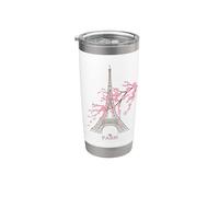 Torre Eiffel di Parigi il segno dell'amore Francia Casa parigina Bicchiere termico in acciaio inox doppia parete