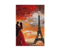 Torre Eiffel Dipinto Romantico Coppia bandiere all'aperto decorative all'aperto bandiere & banner per la decorazione del cortile 28x40 double sided