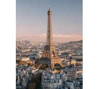 Torre Eiffel Fai Da Te Dipingere con i Numeri Adulti, Parigi Paint by Numbers, Disegni da Colorare per Adulti con Pennelli e Vernice Acrilica, Hobby Creativi, Regalo, Decorazioni Casa, 30x40cm O-9614