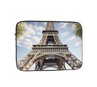 Torre Eiffel francese monumento di Parigi stampa del manicotto del computer portatile della borsa del computer portatile di modo borsa del computer portatile borsa durevole per uomini donne borsa 12