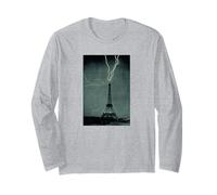 Torre Eiffel Fulmine Strike 1902 - Vintage NOAA Photo Art Maglia a Manica