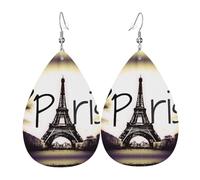 Torre Eiffel Love Paris Orecchini a goccia in pelle alla moda leggeri bohémien set di gioielli regalo per donne e ragazze