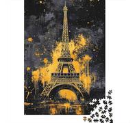 Torre Eiffel Luci Notturne Puzzle 1000 Pezzi Puzzle per Adulti Arredo Casa Regalo Relax 52x38cm/1000pcs