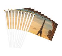 Torre Eiffel Parigi Autunno Stampa Bandiere Portatili Bandiere Versatili Partito Parata Celebrazione Vacanze Matrimonio Home Decor