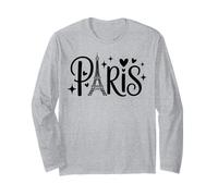 Torre Eiffel Parigi Cute Hearts Tourist Graphic Maglia a Manica