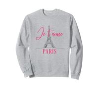 Torre Eiffel Parigi Francia Je T'Aime I Love You Souvenir Felpa