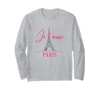 Torre Eiffel Parigi Francia Je T'Aime I Love You Souvenir Maglia a Manica