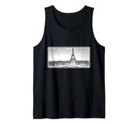 Torre Eiffel Parigi Francia Nero & Bianco Vintage Parigi Canotta