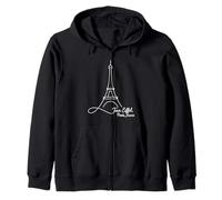 Torre Eiffel, Parigi, Francia Signature Line Art - Souvenir Felpa con Cappuccio