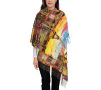 Torre Eiffel Parigi sciarpa lunga con nappe in fibra di cashmere, stile lungo e spesso per un migliore calore, morbida al tatto, può essere abbinata a tutti i tipi di abbigliamento. Collocazione