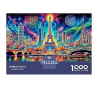Torre Eiffel Puzzle 1000 pezzi per adulti Puzzle Città europea Puzzle classico da 1000 pezzi Giochi educativi Bellissimo puzzle decorativo Colorato Gioco di puzzle per tutta la