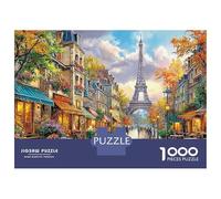 Torre Eiffel Puzzle 1000 Pz Strada Parigi Alta Qualità Per Relax E Antistress Per Il Tempo Libero Socializzazione Hobby 38x26cm/1000pcs