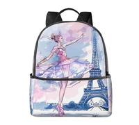 Torre Eiffel Ragazza Zaino per Donne Uomini Acquerello Parigi Adolescenti Scuola Borsa Bookbag Casual Daypack per College Viaggi Lavoro