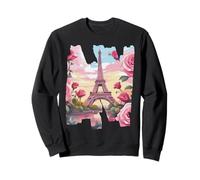 Torre Eiffel Rose Paris Souvenir Bonjour Costume Francese Felpa