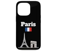Torre Eiffel souvenir Parigi Arc De Triomphe bandiera Francia Custodia per iPhone 13 Pro