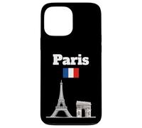 Torre Eiffel souvenir Parigi Arc De Triomphe bandiera Francia Custodia per iPhone 13 Pro Max
