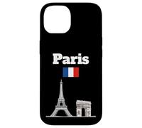 Torre Eiffel souvenir Parigi Arc De Triomphe bandiera Francia Custodia per iPhone 14