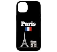 Torre Eiffel souvenir Parigi Arc De Triomphe bandiera Francia Custodia per iPhone 14 Plus