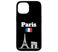 Torre Eiffel souvenir Parigi Arc De Triomphe bandiera Francia Custodia per iPhone 15